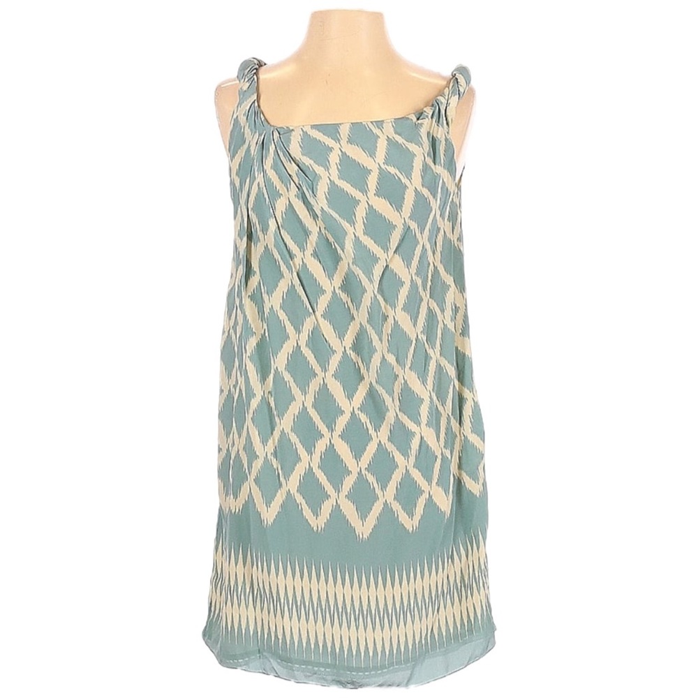 Anthropologie Moulinette Soeurs 100% Silk Boho Diamond Patterned Dress 4